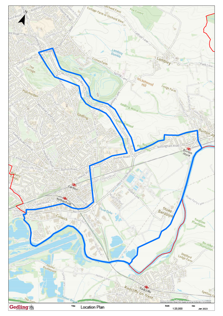 Map showing the area where the public space protection order is